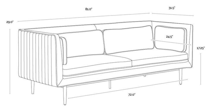 Vitoria Bravo Black 81" Sofa