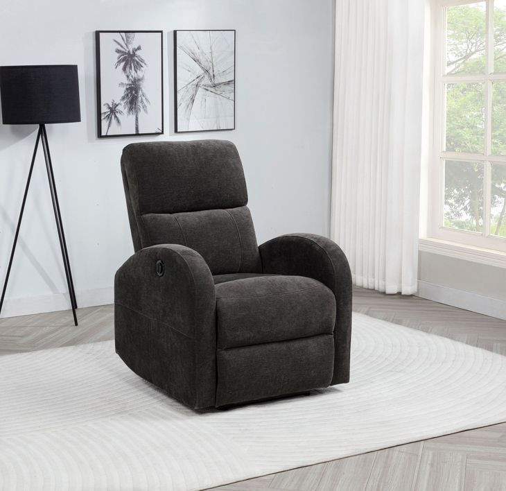 Grant Charcoal Gray Power Recliner