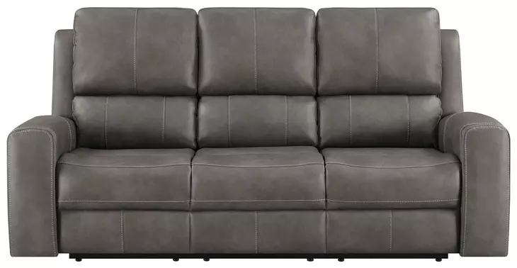 Brickston Charcoal Triple 86" Power Reclining Sofa with USB Charging and LED