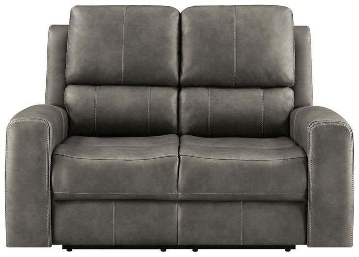 Brickston Charcoal 62" Power Reclining Loveseat with USB Charging