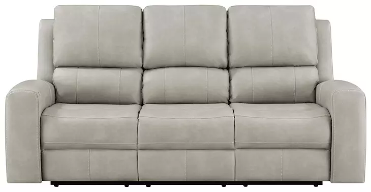 Brickston Gray Triple 86" Power Reclining Sofa with USB Charging and LED