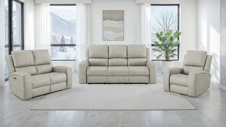 Brickston Gray Power Reclining Living Room Set