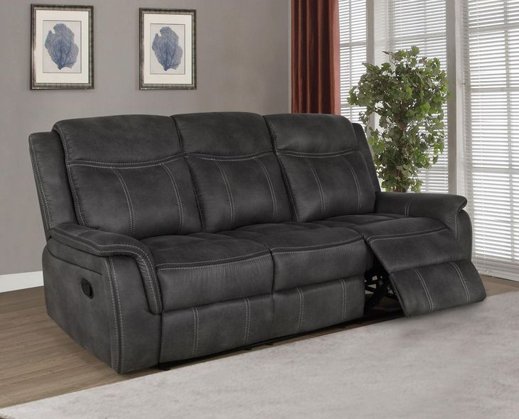 Lawrence Charcoal Reclining Sofa