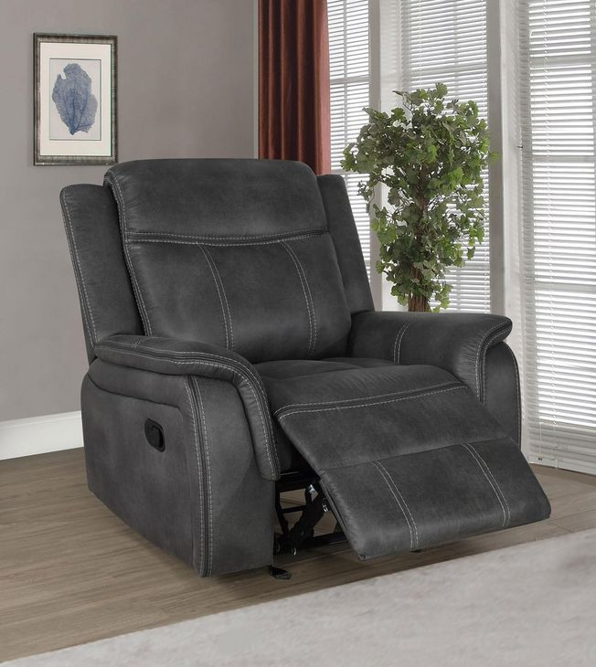 Lawrence Charcoal Glider Recliner