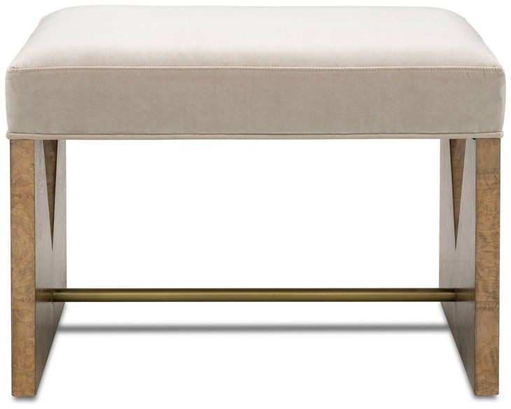 Laurent Gray Upholstered Accent Stool