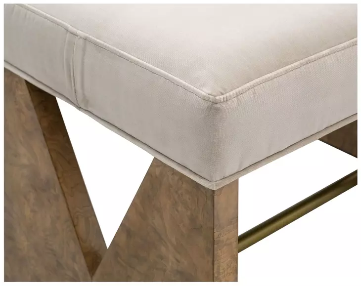 Laurent Gray Upholstered Accent Stool