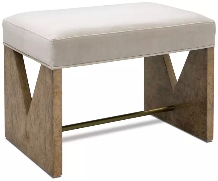 Laurent Gray Upholstered Accent Stool
