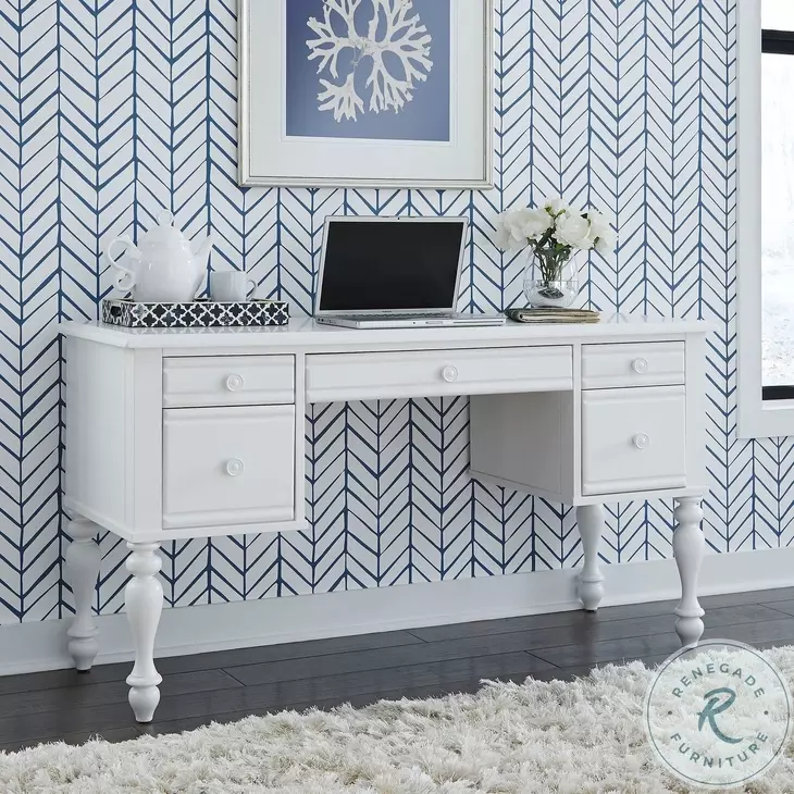 Summer House I Oyster White Vanity Desk