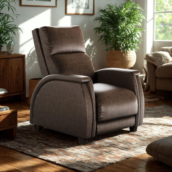 Venus Nutmeg Leather Zero Gravity Power Recliner and Massage