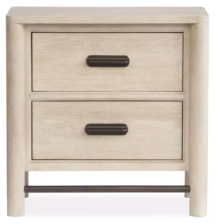 Sunset Cove Sanibel Brown 2 Drawer Nightstand with USB Charging
