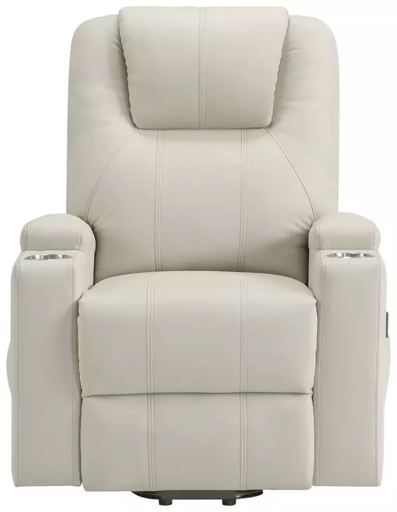 Armstrong Ivory Power Lift Massage Recliner with USB Charging