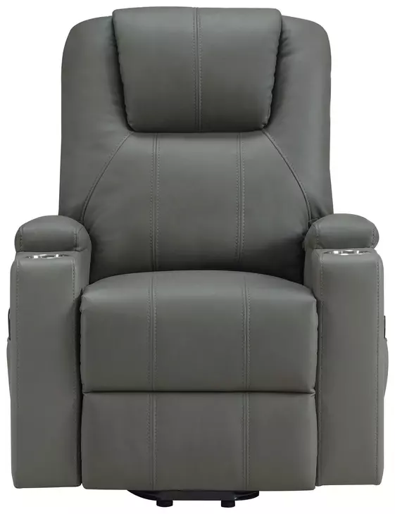 Armstrong Gray Power Lift Massage Recliner with USB Charging
