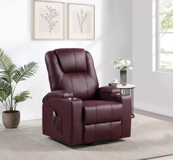 Armstrong Wine Power Lift Massage Recliner