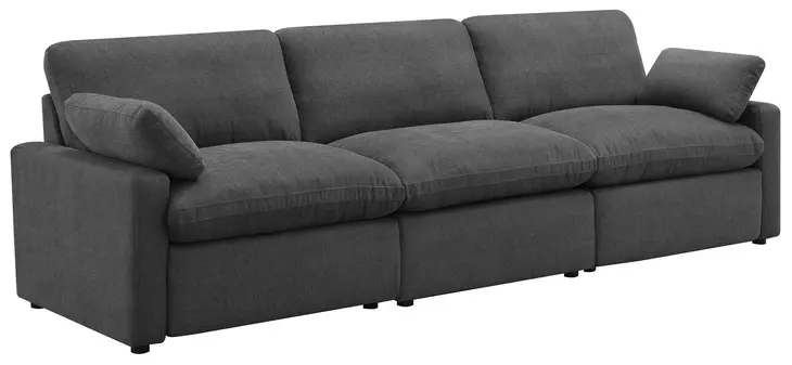 Collins Dark Gray Modular 124" Power Reclining Sofa