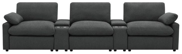 Collins Dark Gray 5 Piece Power Reclining Home Theater Seating