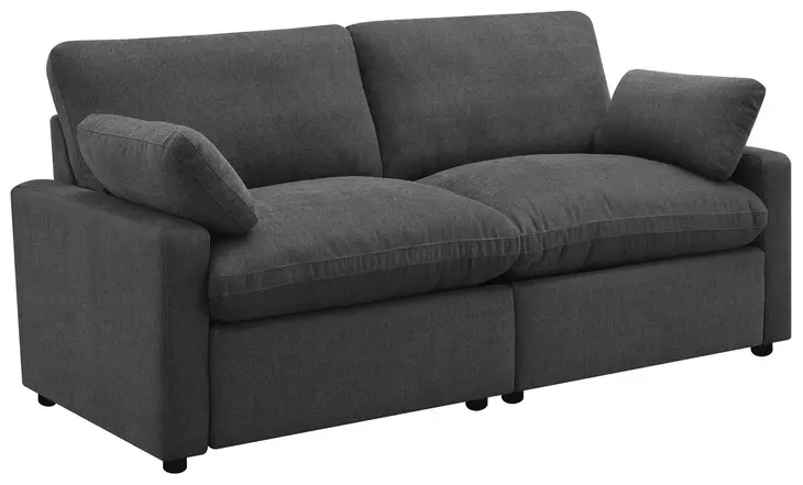 Collins Dark Gray Modular 86" Power Reclining Loveseat