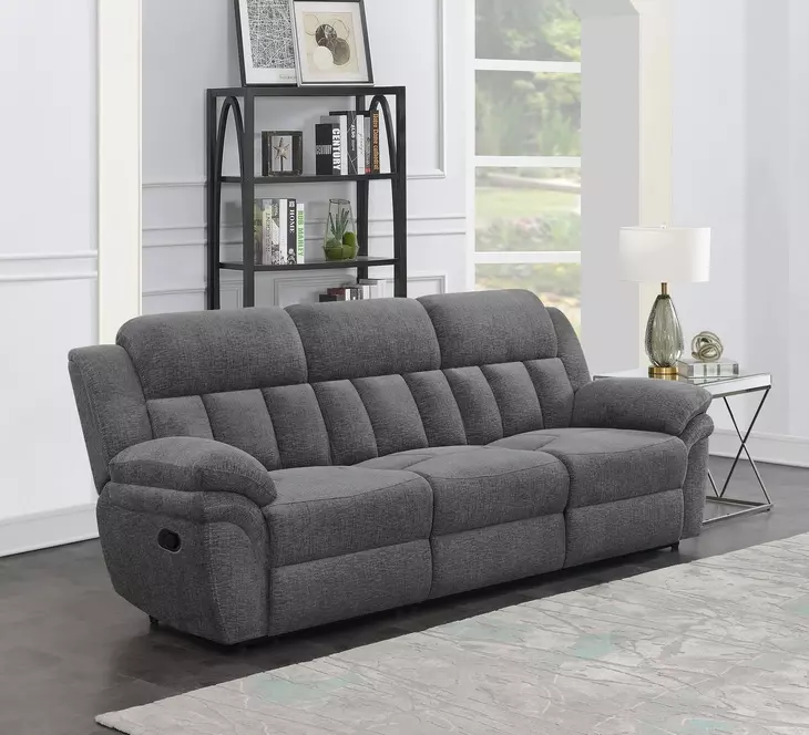 Bahrain Charcoal Reclining 99" Sofa