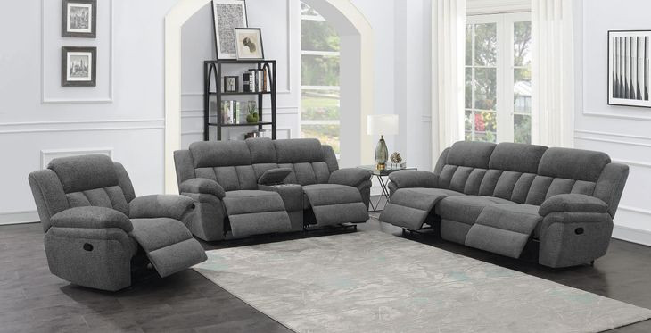 Bahrain Charcoal Reclining Sofa