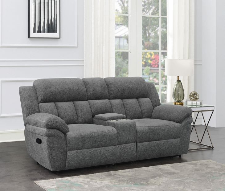 Bahrain Charcoal Reclining Loveseat