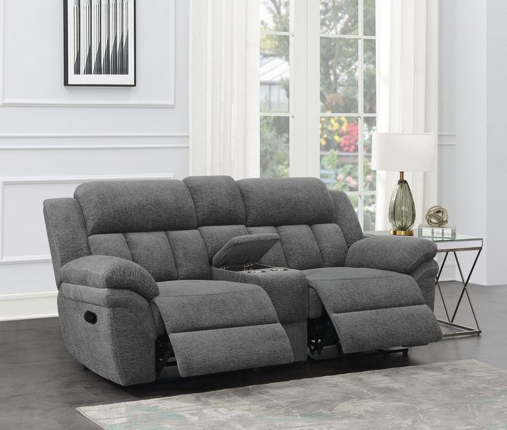 Bahrain Charcoal Reclining Loveseat