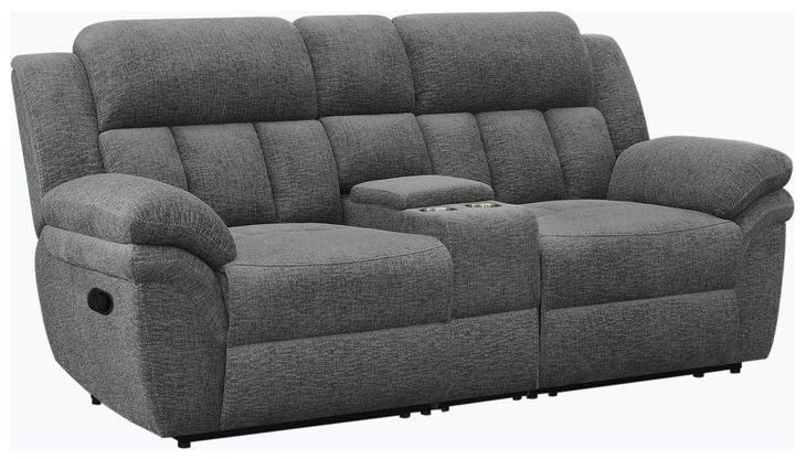 Bahrain Charcoal Reclining Loveseat