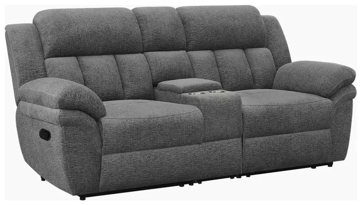 Bahrain Charcoal Reclining 86" Loveseat