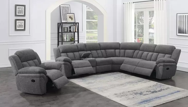 Bahrain Charcoal Performance Fabric Glider Recliner