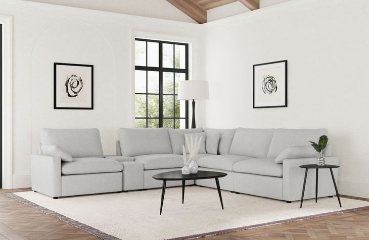 Collins Gray 6 Piece Modular Power Sectional