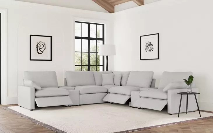 Collins Gray 7 Piece Modular Power Sectional