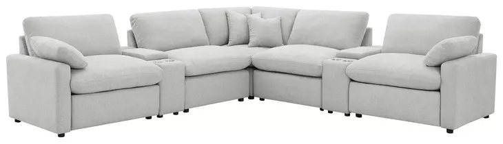 Collins Gray 7 Piece Modular Power Sectional