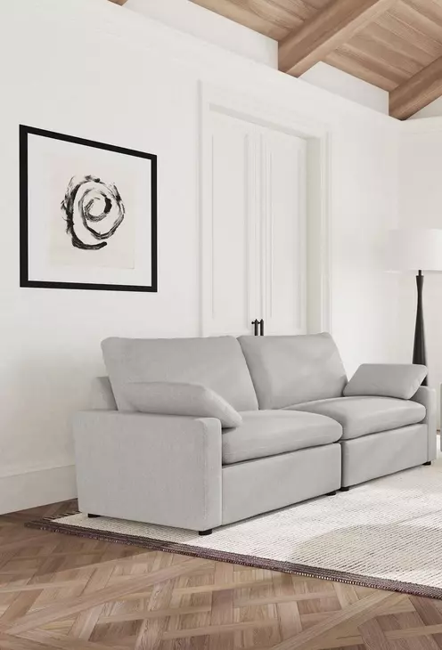 Collins Gray Modular 86" Power Reclining Loveseat