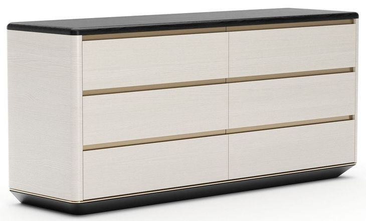 Madera Opal Ash and Modern Walnut 6 Drawer Dresser