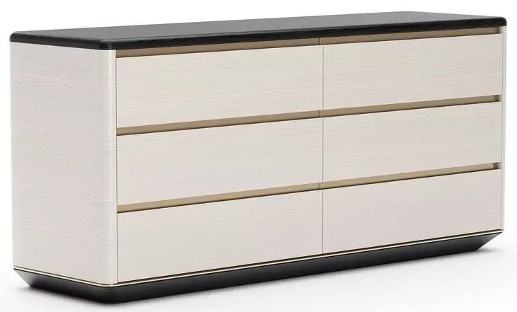 Madera Opal Ash and Modern Walnut 6 Drawer Dresser