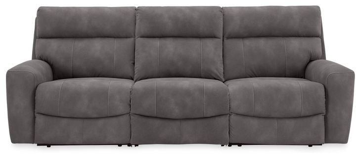 Next Gen Durapella Slate 3 Piece Modular Zero Gravity Power Reclining Sectional with USB Charging