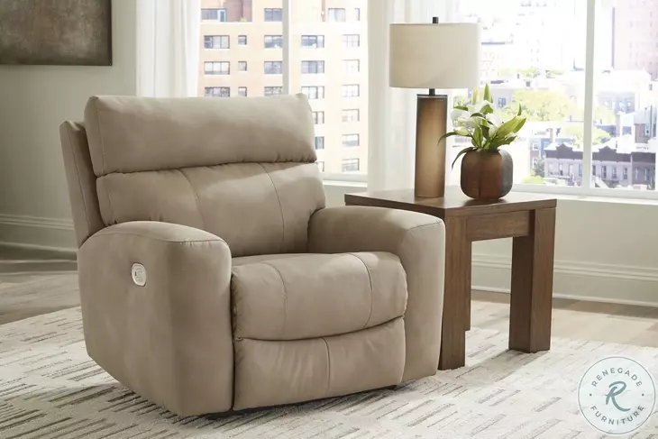 Next-Gen DuraPella Sand Performance Fabric Power Recliner