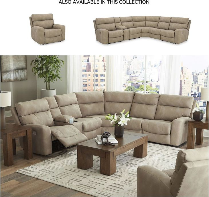 Next-Gen DuraPella Sand Performance Fabric Power Recliner