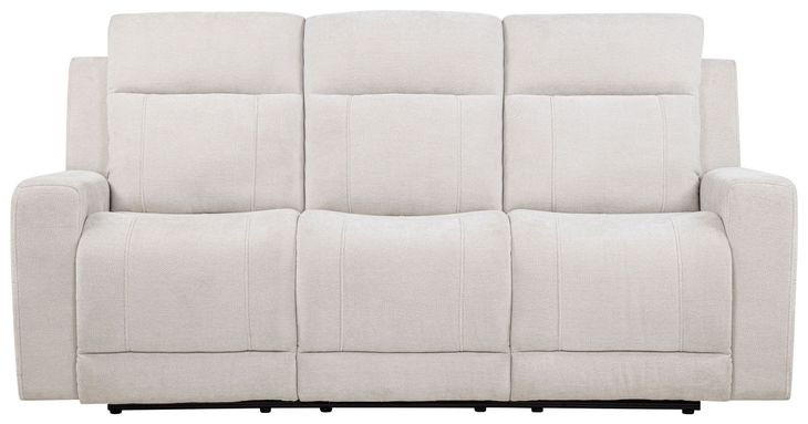 Kennett Ivory 81" Power Reclining Sofa with USB Charging