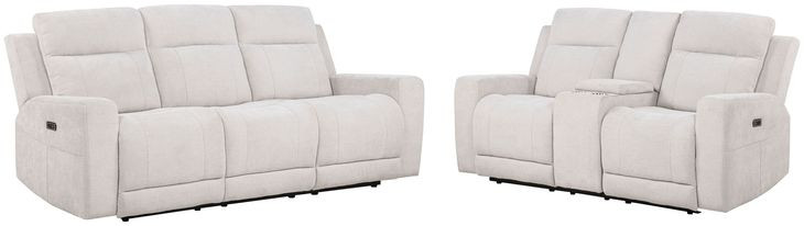 Kennett Ivory Power Reclining Living Room Set
