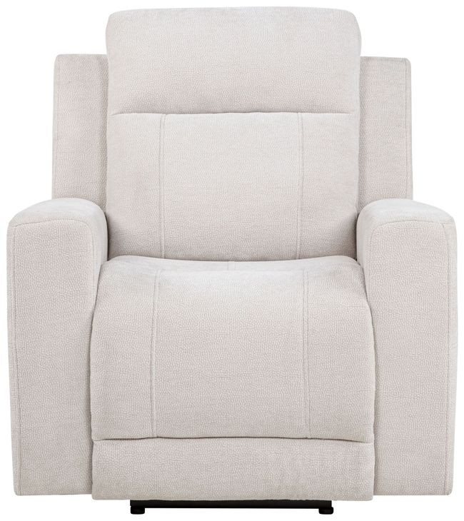 Kennett Ivory Power Recliner with USB Charging