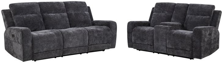 Kennett Dark Gray Power Reclining Living Room Set