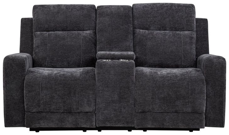 Kennett Dark Gray 70" Power Reclining Loveseat with USB Charging