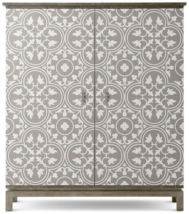 TA Originals Coastal Wave and White 2 Door Bar Cabinet