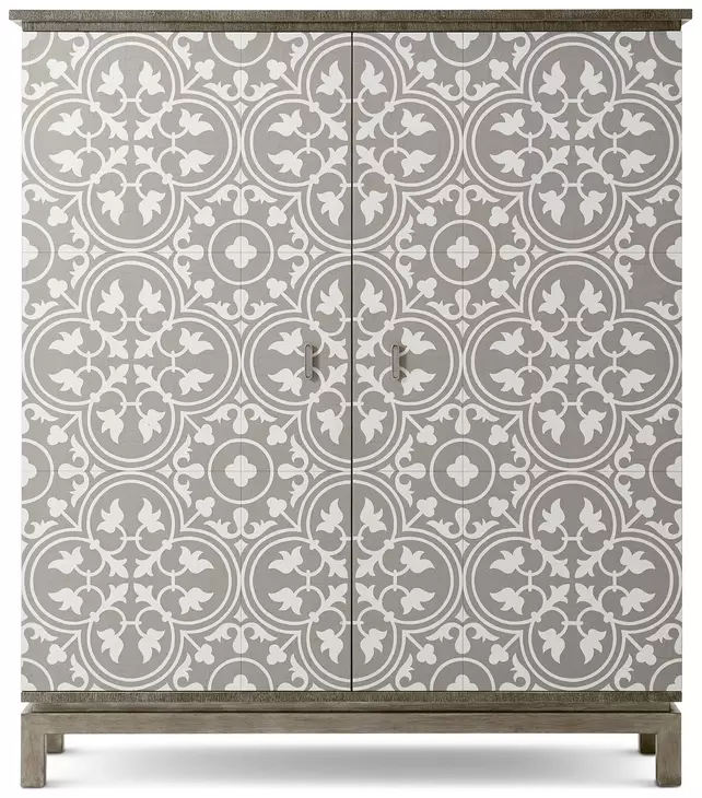 TA Originals Coastal Wave and White 2 Door Bar Cabinet