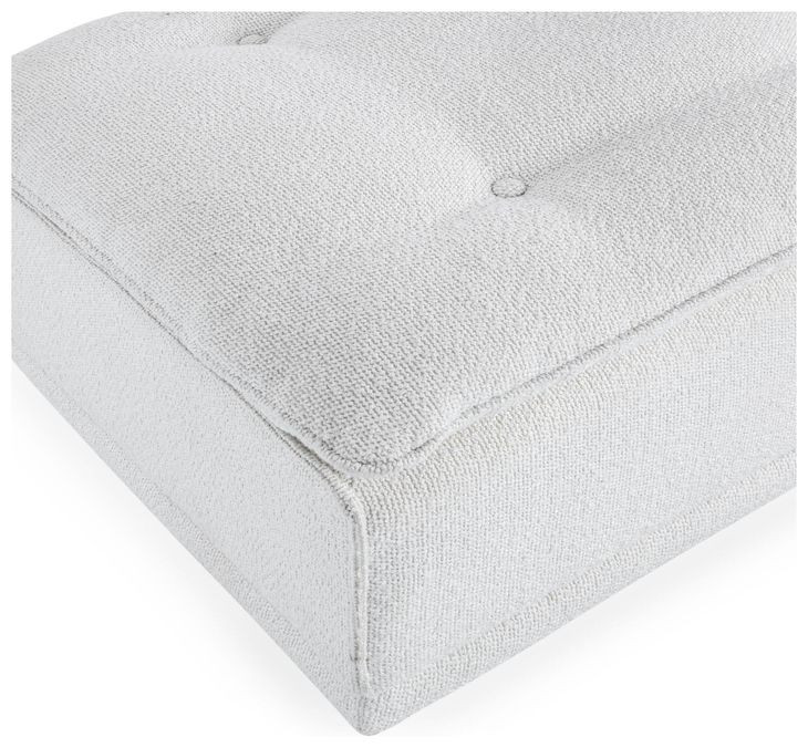 Haven White Rectangular Ottoman