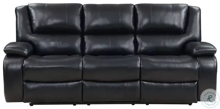 Camila Black Reclining 86" Sofa