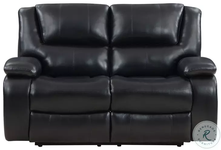 Camila Black Reclining 62" Loveseat
