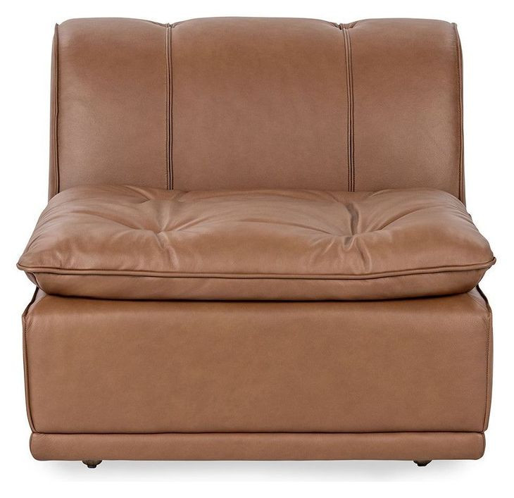 Haven Toffee Brown Leather Upholstered Accent Chair