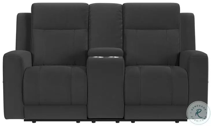 Brentwood Dark Charcoal Reclining 71" Loveseat