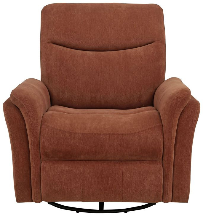 Adler Rust Swivel Glider Power Recliner with USB Charging