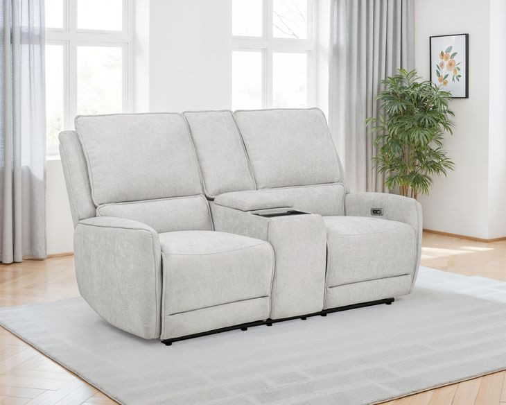 Sylmar Dove Gray 71" Power Reclining Loveseat